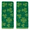 St. Patrick's Shamrock Hand Towel 2pc Set for Bath/Kitchen/Bar & Gift, Green